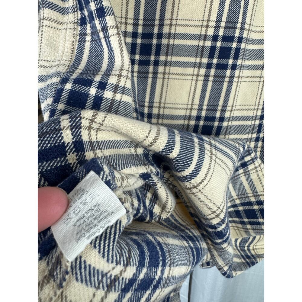 The Normal Brand Plaid Flannel Shirt Large Cotton Shacket Coastal Grandpa - Picture 8 of 8
